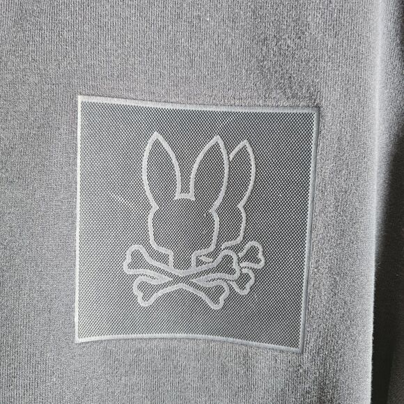 Psycho Bunny Mens Sacramento Bunny Patch Tee Black Size M-5 100% Pima Cotton - Picture 3 of 6